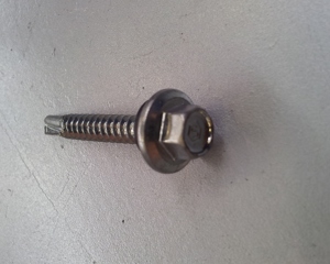 Hexagon head drilling screw no 12x1 1/2" w/washer galv